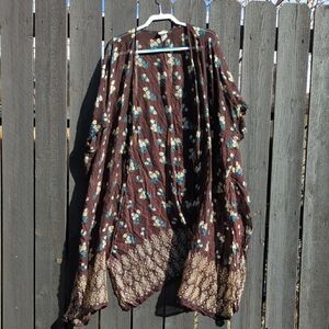 Kelsey Kimono, Boho Layering Top, Open-Front Duster, OS